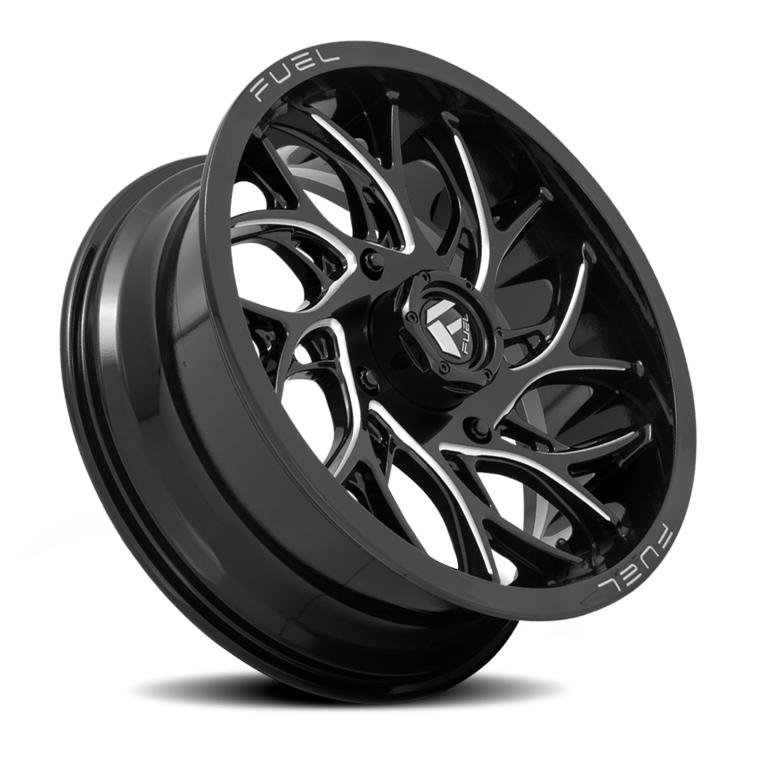 Aluminum Wheels 22X7 Runner UTV D741 4 On 137 Gloss Black Milled 110.2 Bore 13 Offset Fuel Off Road Wheels