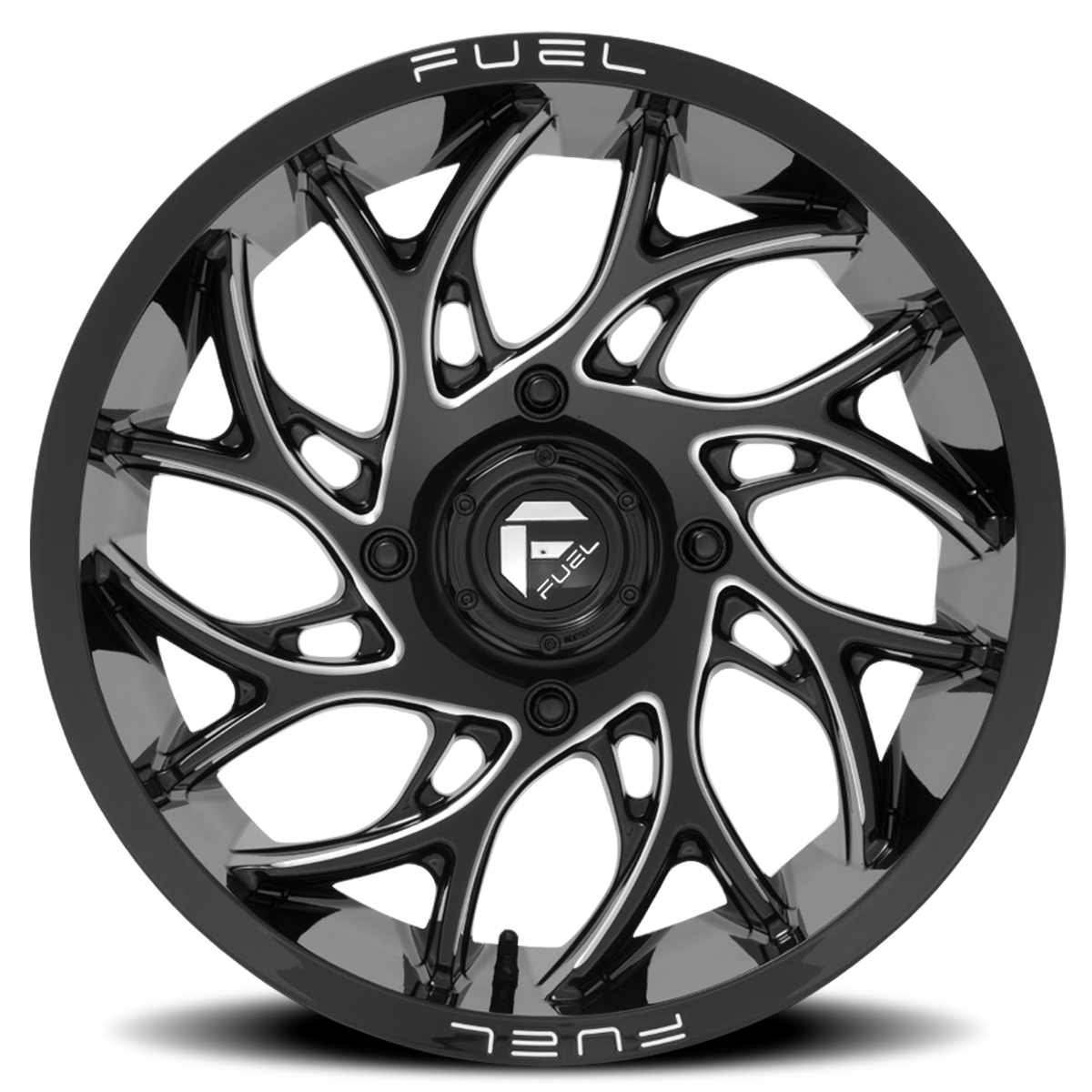Aluminum Wheels 22X7 Runner UTV D741 4 On 137 Gloss Black Milled 110.2 Bore 13 Offset Fuel Off Road Wheels