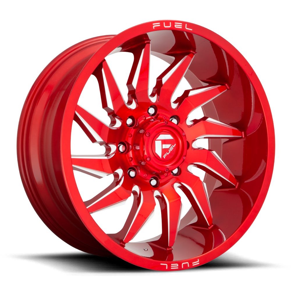 Aluminum Wheels 20X9 Saber D745 8 On 180 Candy Red Milled 124.3 Bore 20 Offset Fuel Off Road Wheels