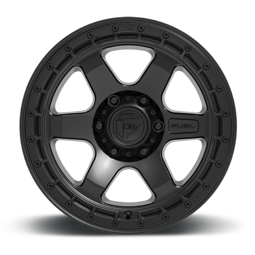 Aluminum Wheels 18X9 Block D750 5 On 127 Matte Black/Black Ring 71.5 Bore 20 Offset 6 Spoke Fuel Off Road Wheels