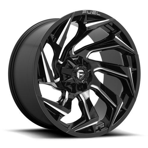 Aluminum Wheels 20X9 Reaction D753 8 On 165.1 Gloss Black Milled 125.1 Bore 20 Offset Fuel Off Road Wheels