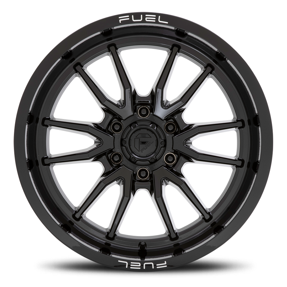 Aluminum Wheels 17X9 Clash 6 D760 6 On 139.7 Gloss Black 106.1 Bore -12 Offset Multi Spoke Fuel Off Road Wheels
