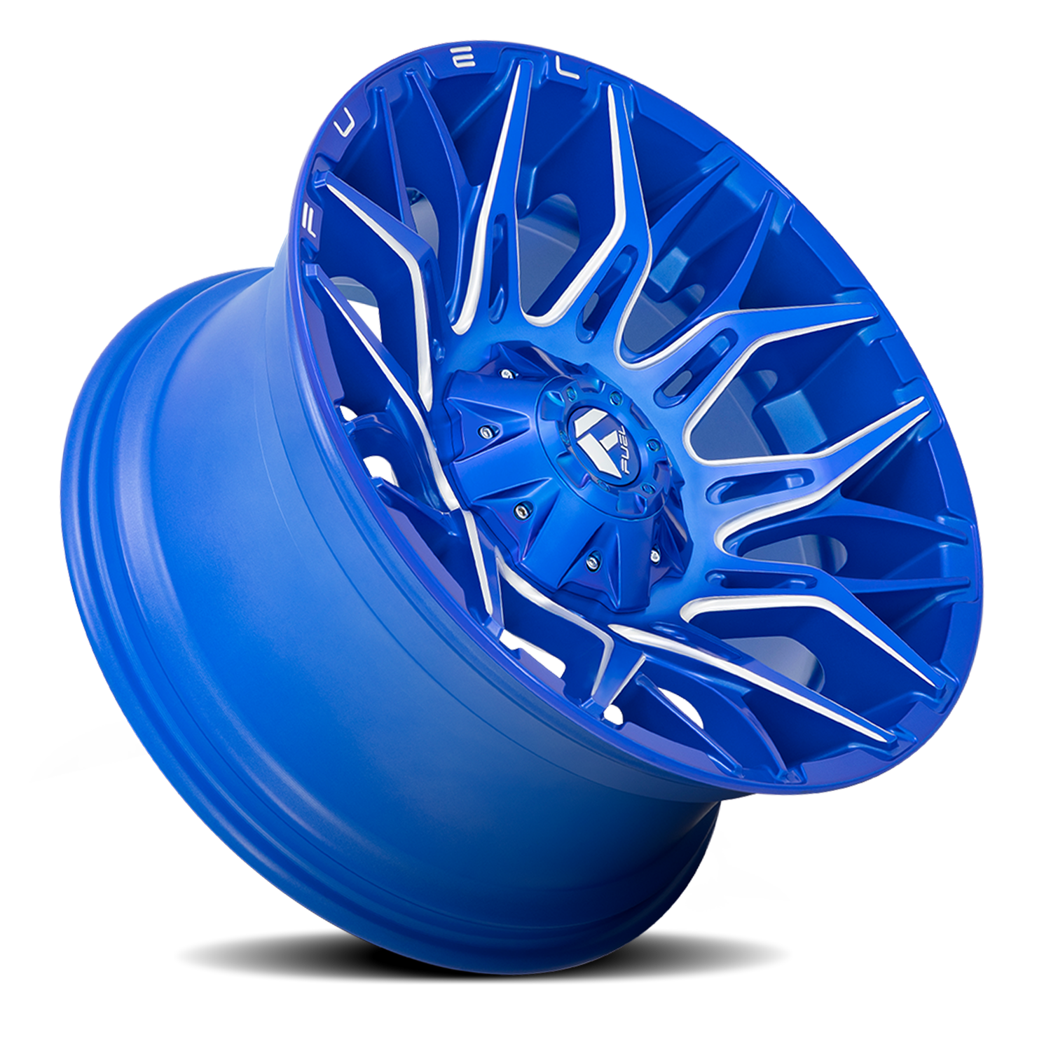Aluminum Wheels 20X9 Twitch D770 6 On 135/6 On 139.7 Anodized Blue MIlled 106.1 Bore 1 Offset Fuel Off Road Wheels