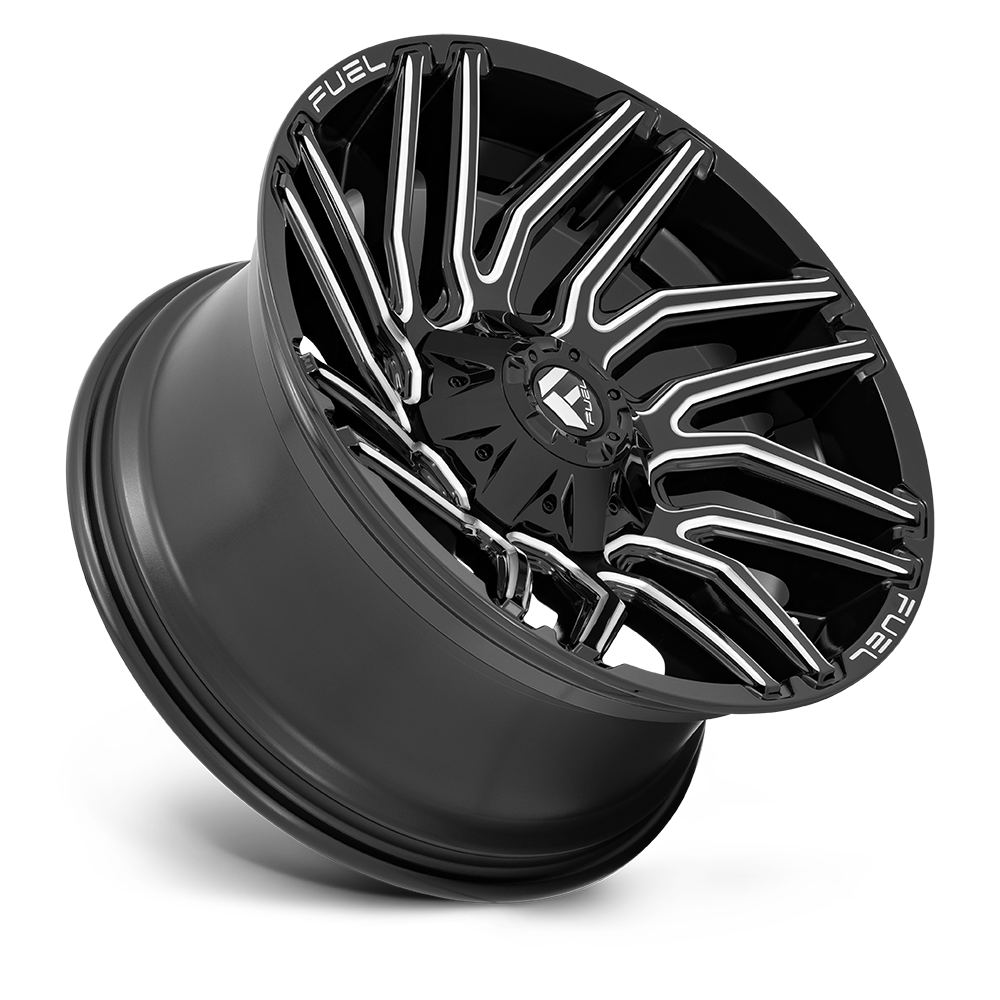 Aluminum Wheels 20X9 Typhoon D773 6 On 114.3/6 On 139.7 Gloss Black Milled 78.1 Bore 1 Offset Fuel Off Road Wheels