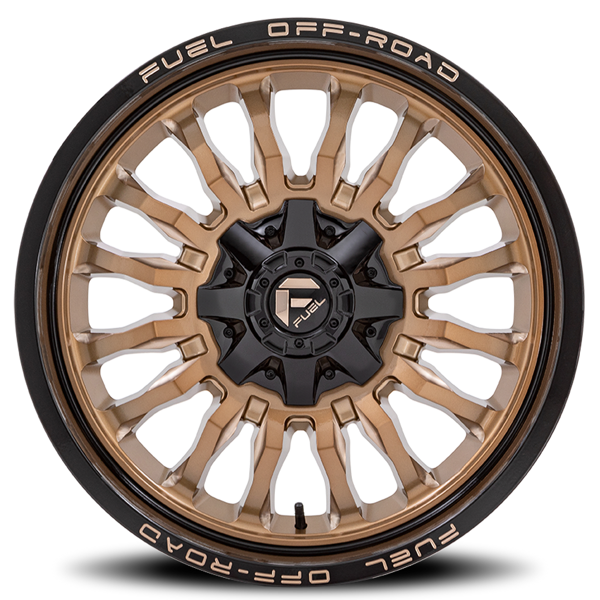 Aluminum Wheels 20X9 Arc D797 8 On 165.1 Platinum Bronze/Black Lip 125.1 Bore 1 Offset Fuel Off Road Wheels