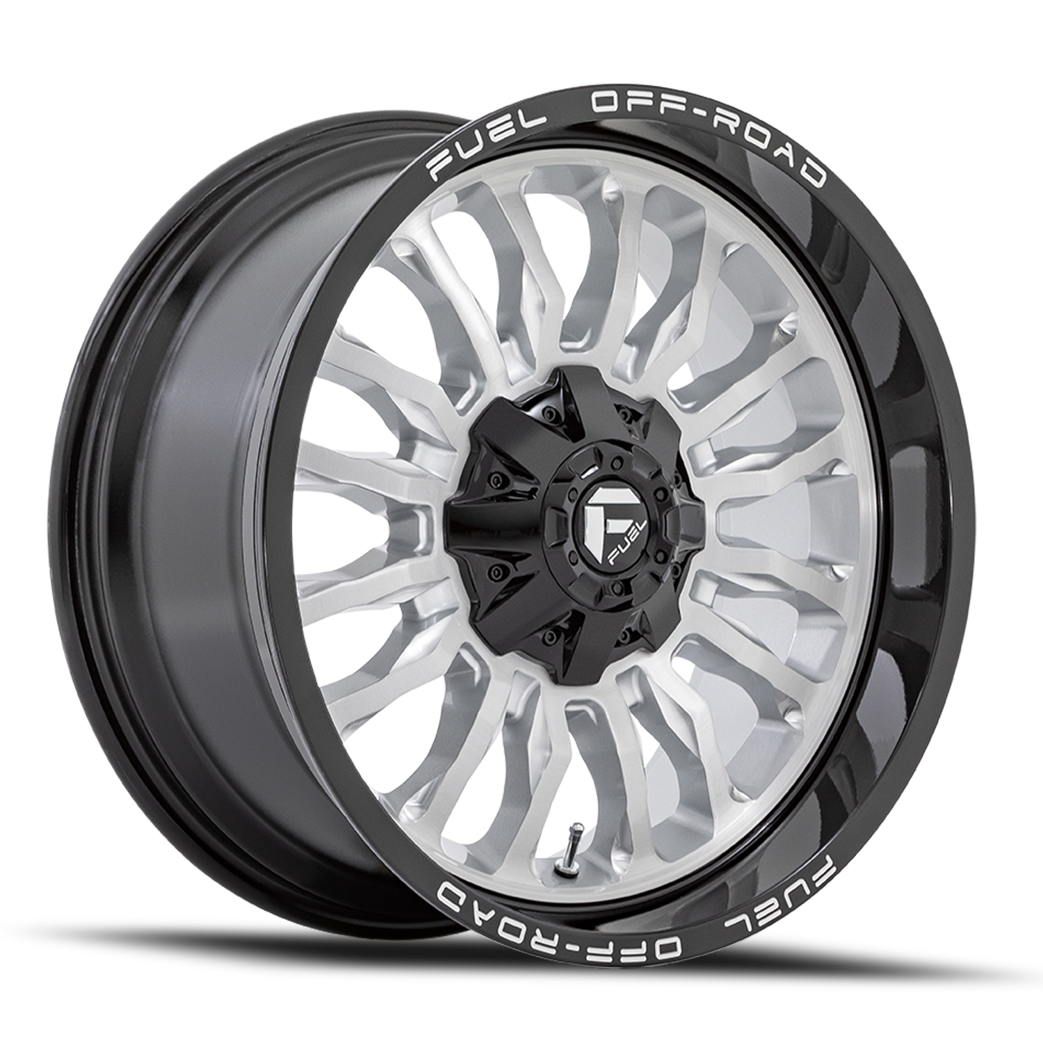 Aluminum Wheels 20X9 Arc D798 8 On 170 Silver/Brushed Face-Milled Black Lip 125.1 Bore 1 Offset Fuel Off Road Wheels