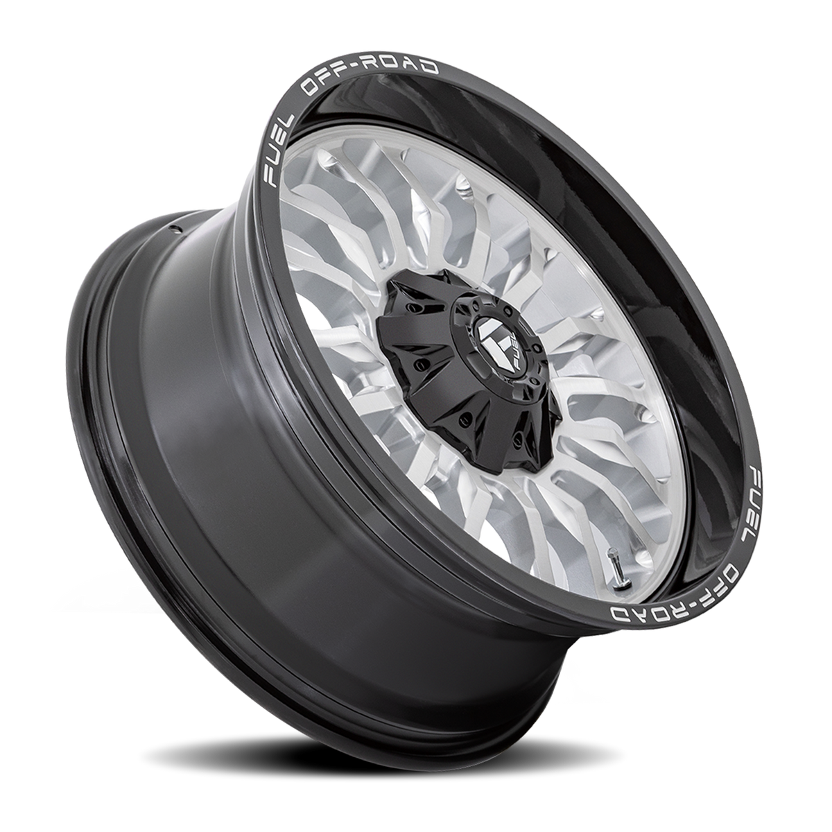 Aluminum Wheels 22X12 Arc D798 8 On 165.1 Silver/Brushed Face-Milled Black Lip 125.1 Bore -44 Offset Fuel Off Road Wheels
