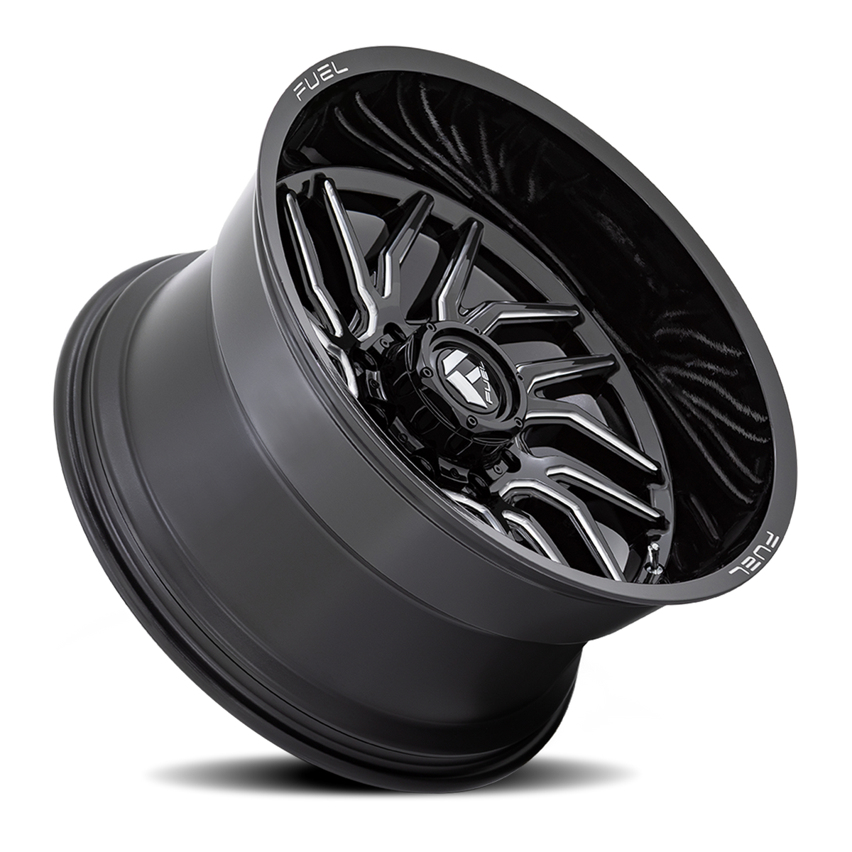 Aluminum Wheels 20X9 Hurricane D807 8 On 180 Gloss Black Milled 124.2 Bore 1 Offset Fuel Off Road Wheels