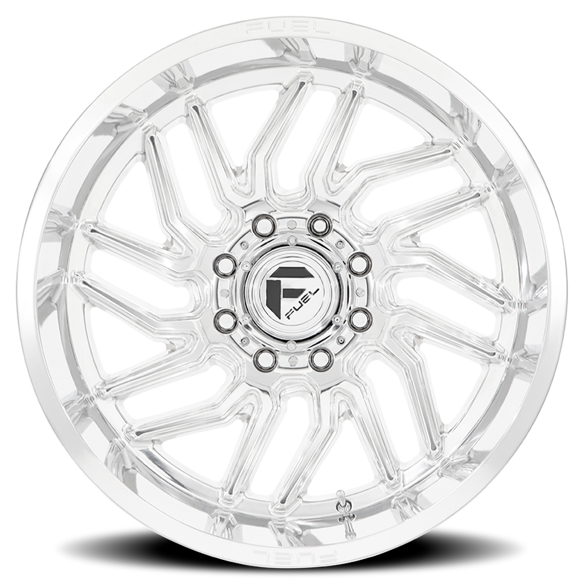 Aluminum Wheels 24X12 Hurricane D809 8 On 170 Polished Milled 125.1 Bore -44 Offset Fuel Off Road Wheels