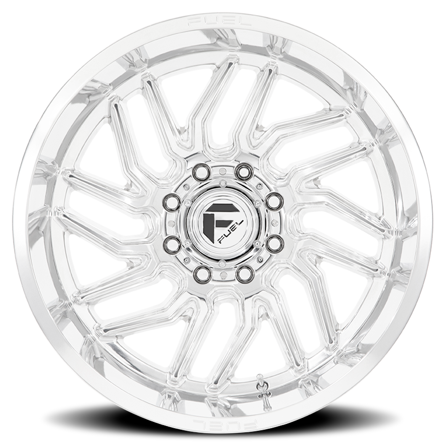 Aluminum Wheels 24X12 Hurricane D809 6 On 139.7 Polished Milled 106.1 Bore -44 Offset Fuel Off Road Wheels
