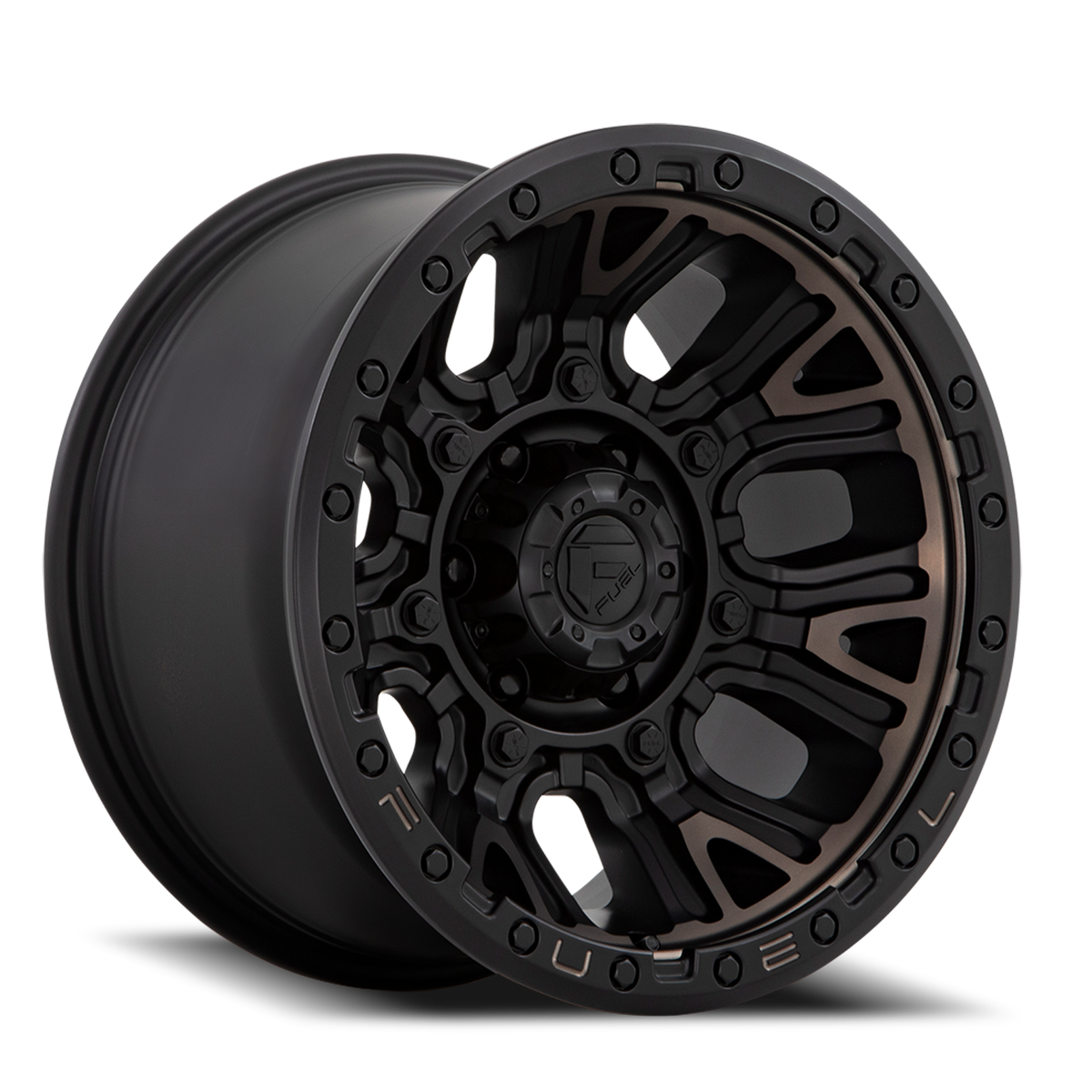 Aluminum Wheels 20X10 Traction D824 8 On 165.1 Matte Black Double Dark Tint 125.1 Bore -18 Offset Fuel Off Road Wheels