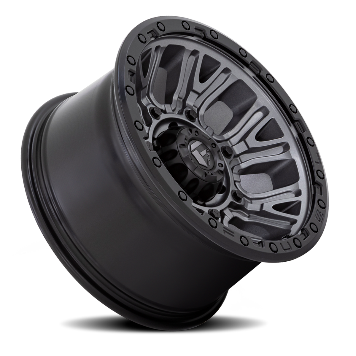 Aluminum Wheels 17X9 Traction D825 5 On 127 Gunmetal Gray/Black Ring 71.5 Bore -12 Offset Fuel Off Road Wheels