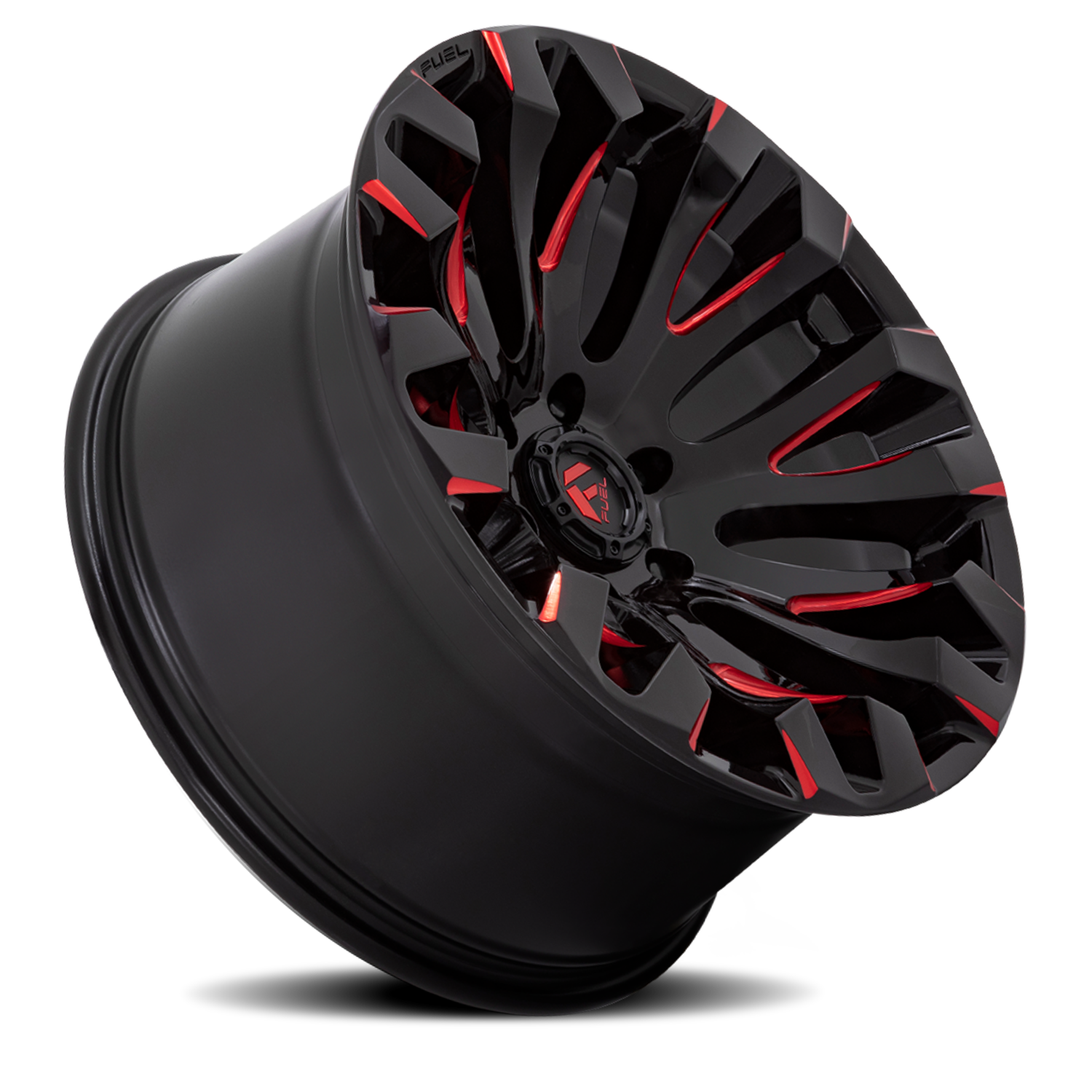 Aluminum Wheels 18X9 Quake D829 5 On 127 Gloss Black Milled Red 71.5 Bore 1 Offset Fuel Off Road Wheels