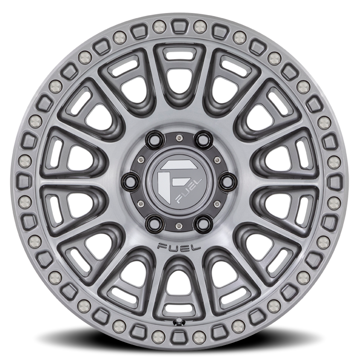 Aluminum Wheels 17X8.5 Cycle D833 6 On 139.7 Platinum Gray 106.1 Bore 25 Offset Fuel Off Road Wheels