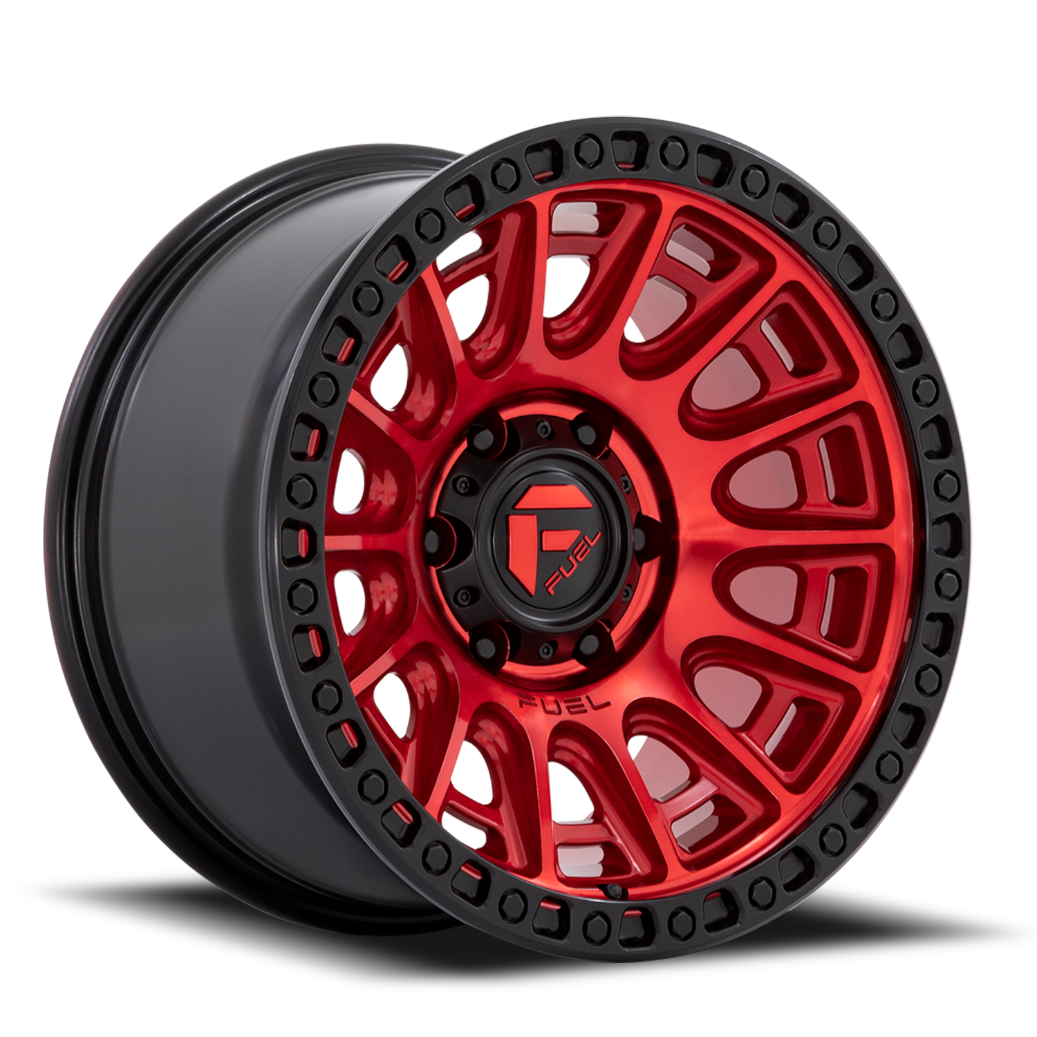 Aluminum Wheels 17X8.5 Cycle D834 5 On 130 Candy Red/Black Ring 71.5 Bore 30 Offset Fuel Off Road Wheels