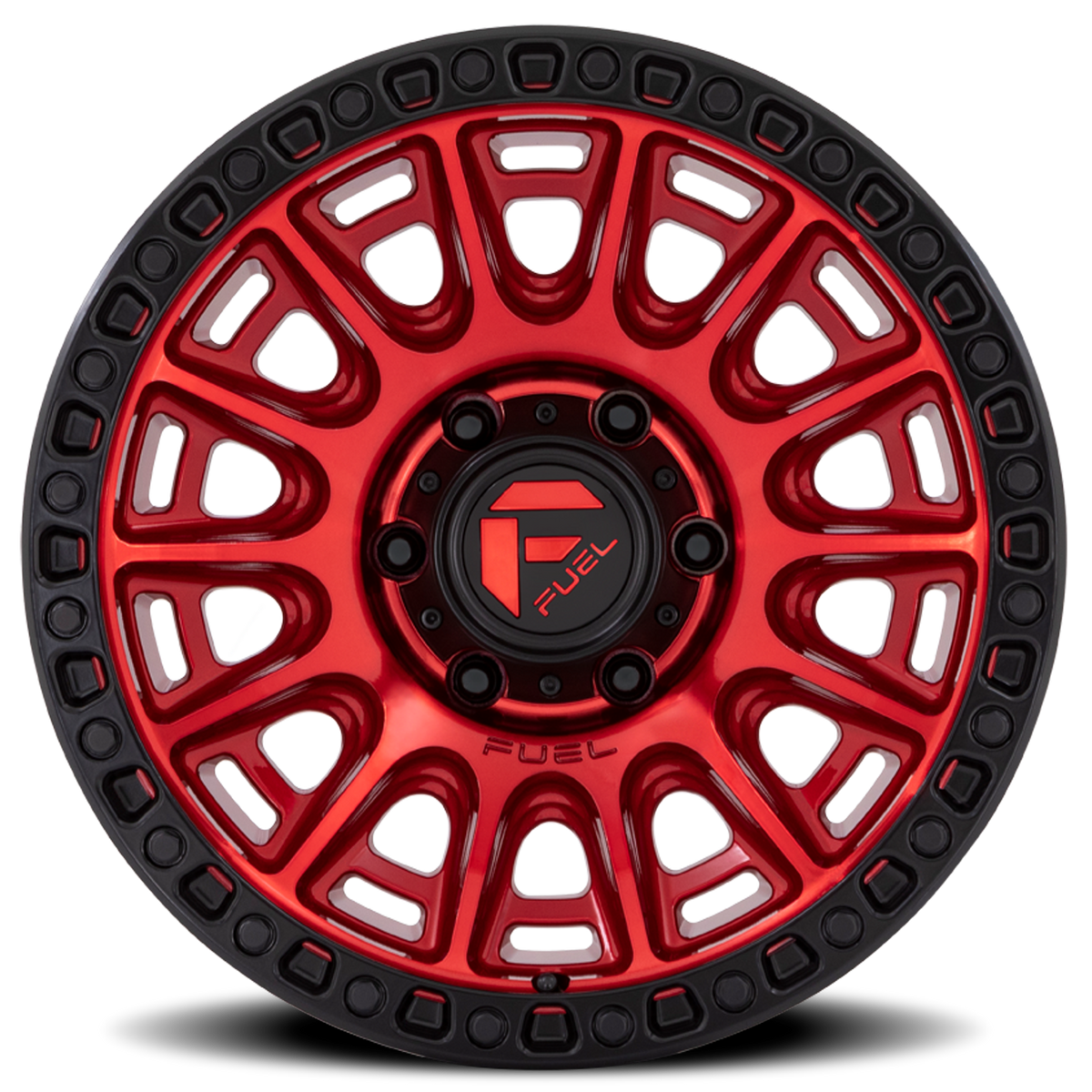 Aluminum Wheels 17X8.5 Cycle D834 6 On 120 Candy Red/Black Ring 66.9 Bore 34 Offset Fuel Off Road Wheels