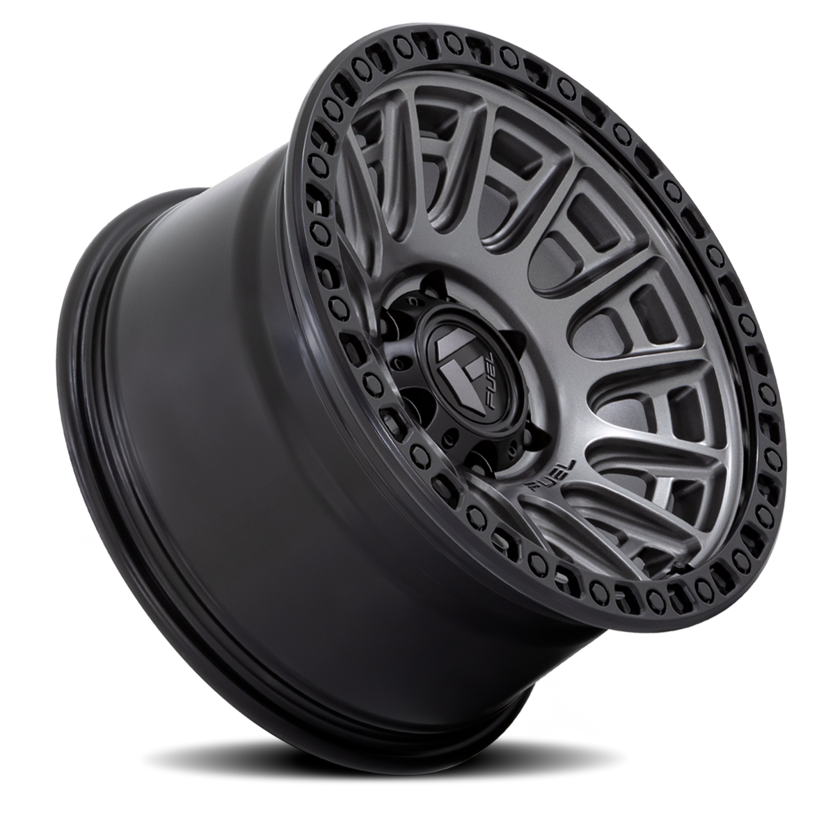 Aluminum Wheels 20X9 Cycle D835 6 On 139.7 Gunmetal Gray/Black Ring 106.1 Bore 1 Offset Fuel Off Road Wheels