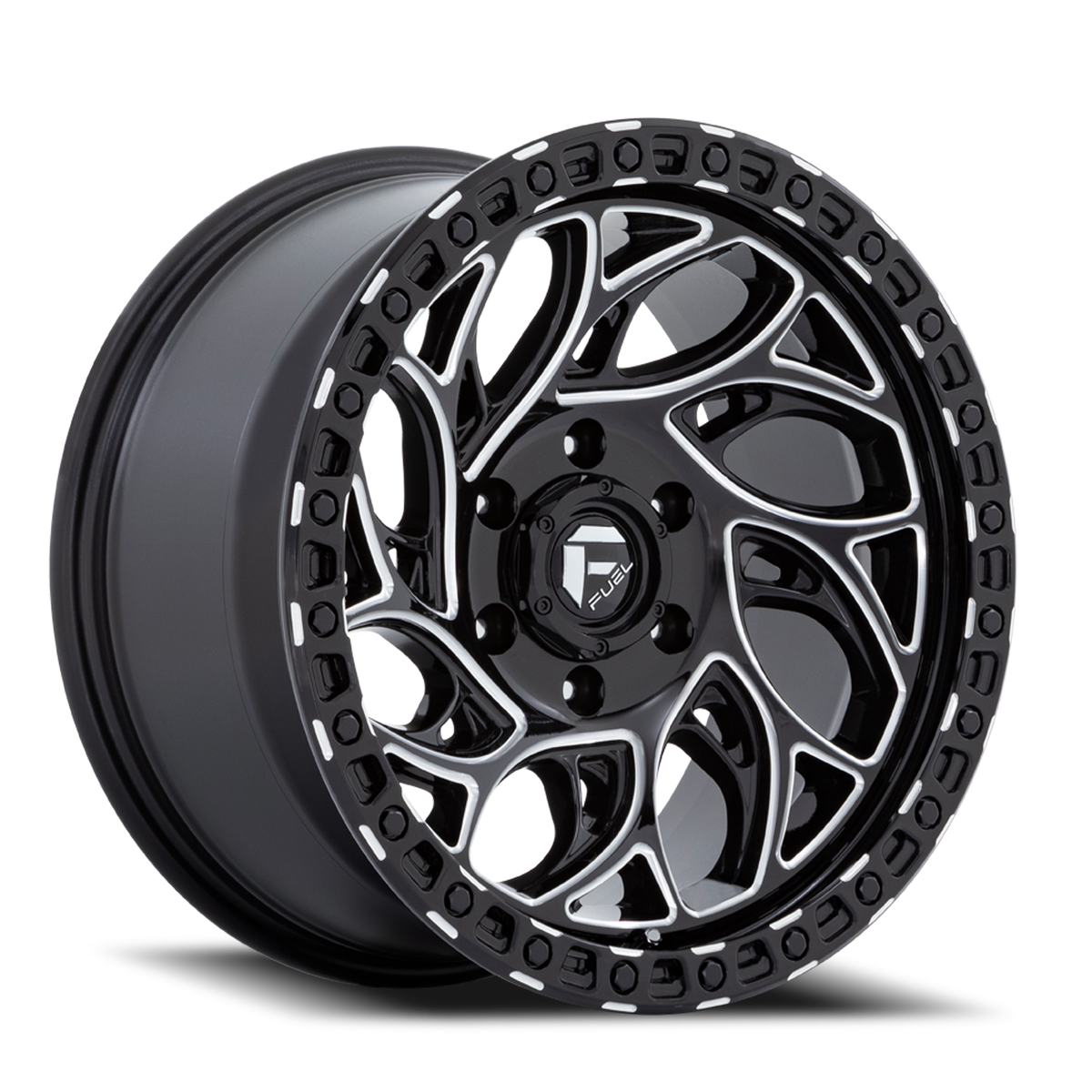 Aluminum Wheels 17X9 Runner OR D840 5 On 139.7 Gloss Black Milled 78.1 Bore 1 Offset Fuel Off Road Wheels