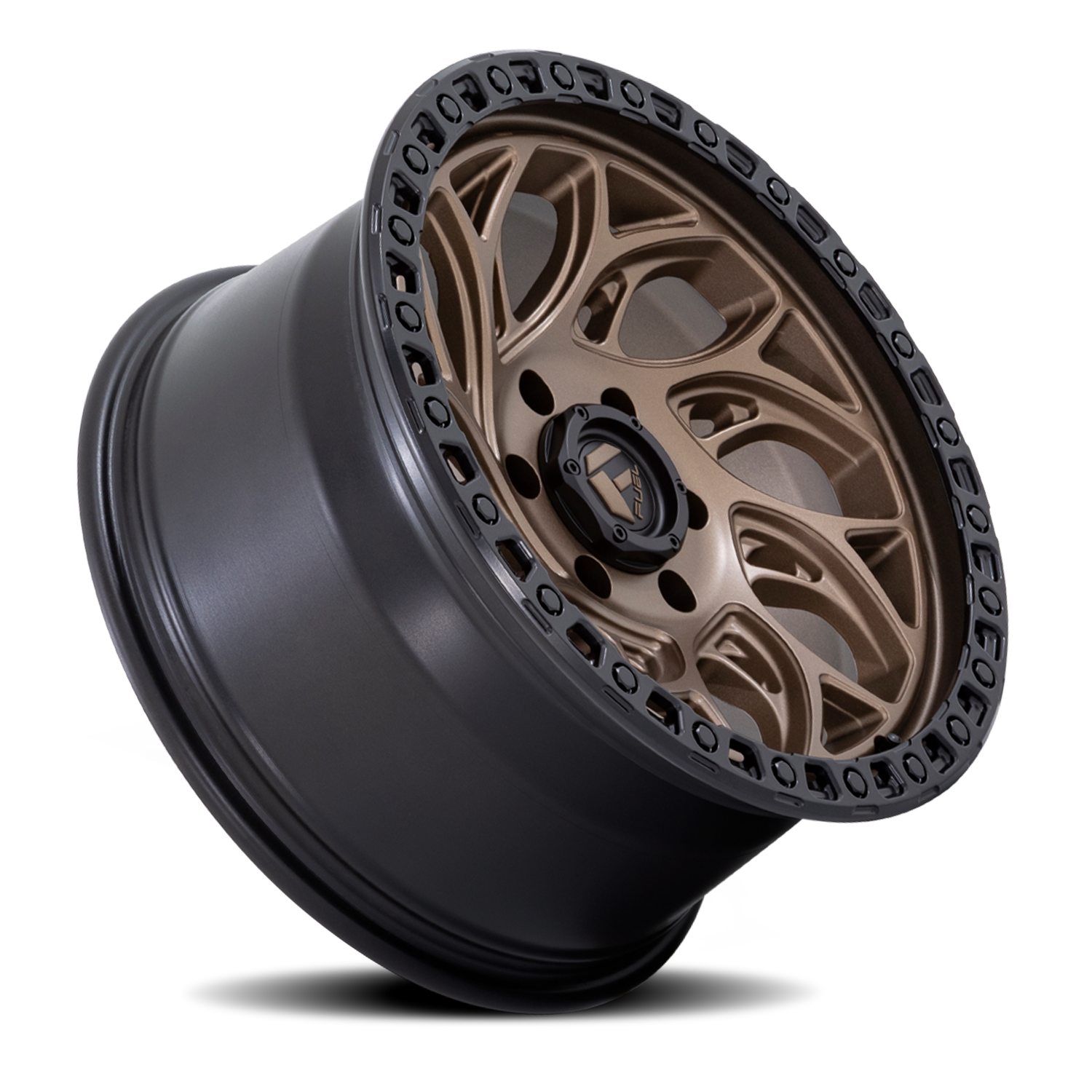 Aluminum Wheels 15X10 Runner OR D841 5 On 139.7 Bronze/Black Ring 108 Bore -43 Offset Fuel Off Road Wheels