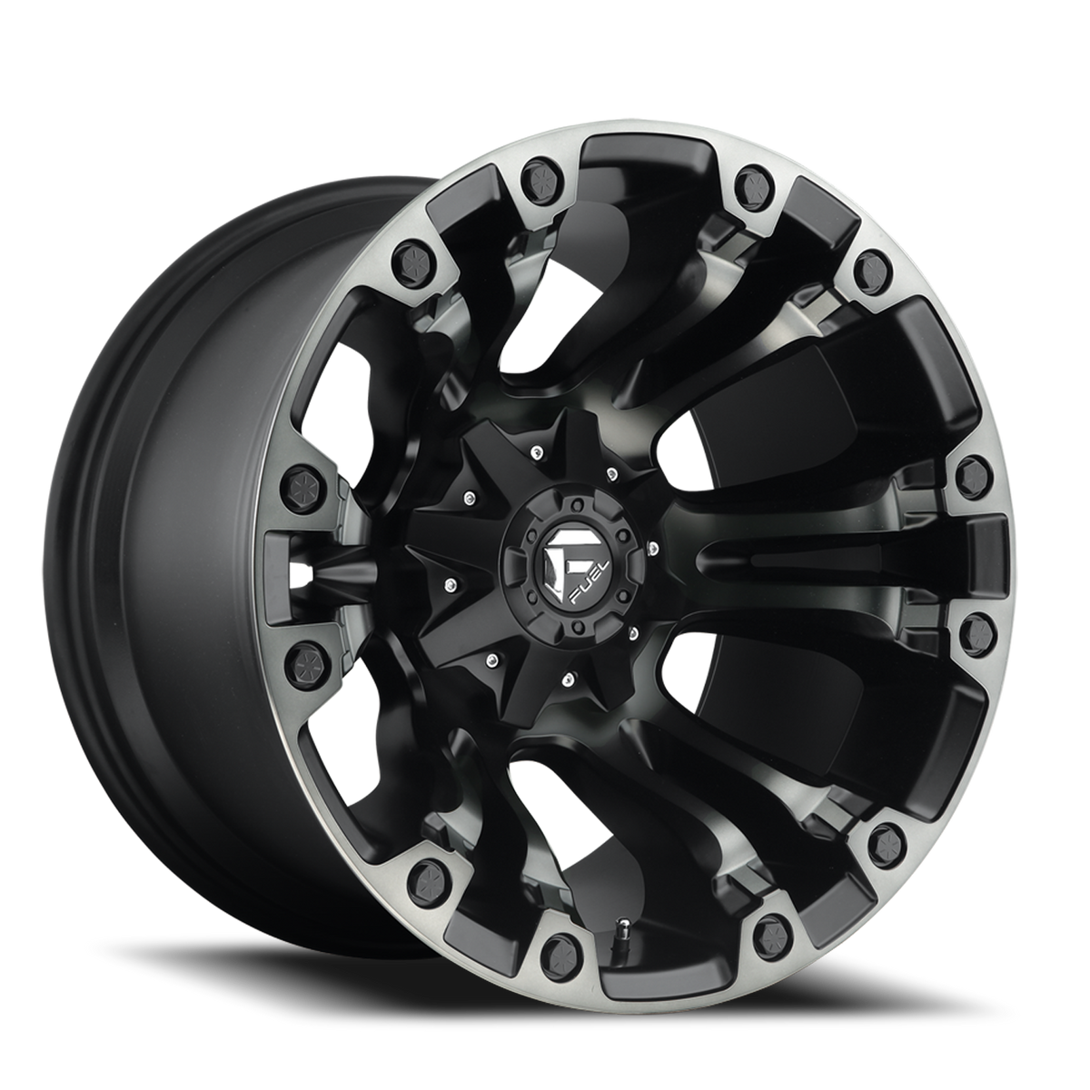 Aluminum Wheels 17X9 Vapor D851 6 On 135/6 On 139.7 Matte Black Gray Tint 106.1 Bore -12 Offset Fuel Off Road Wheels