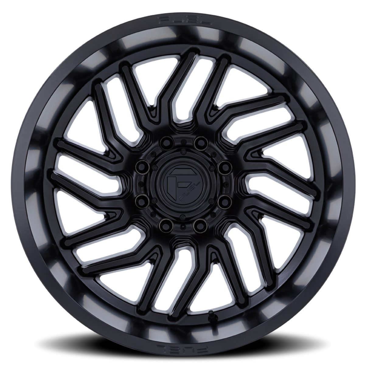 Aluminum Wheels 22X12 Hurricane D864 6 On 135 Blackout 87.1 Bore -44 Offset Fuel Off Road Wheels