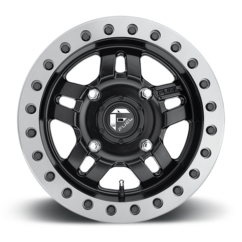 Aluminum Wheels 14X7 Anza UTV D917 4 On 136 Matte Black Beadlock 110.2 Bore 13 Offset 5 Spoke Fuel Off Road Wheels