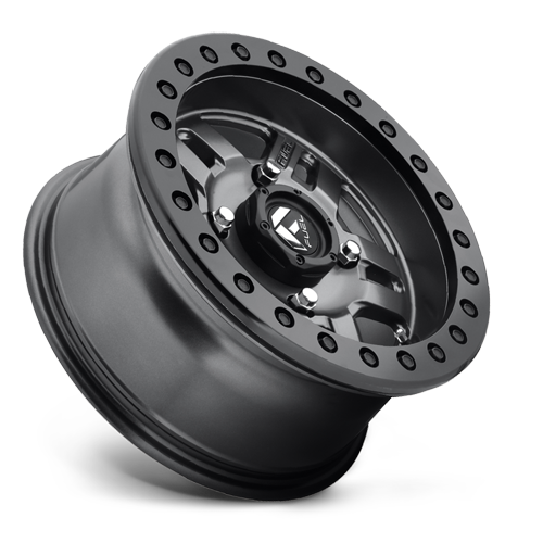 Aluminum Wheels 15X7 Anza UTV D918 4 On 156 Matt Anthracite Gray Beadlock 132 Bore 38 Offset 5 Spoke Fuel Off Road Wheels