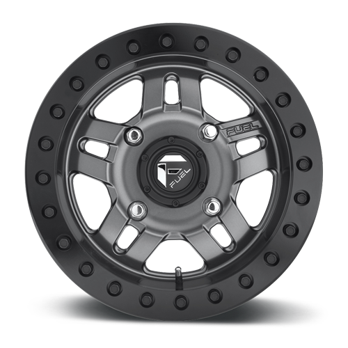 Aluminum Wheels 15X7 Anza UTV D918 4 On 156 Matt Anthracite Gray Beadlock 132 Bore 38 Offset 5 Spoke Fuel Off Road Wheels
