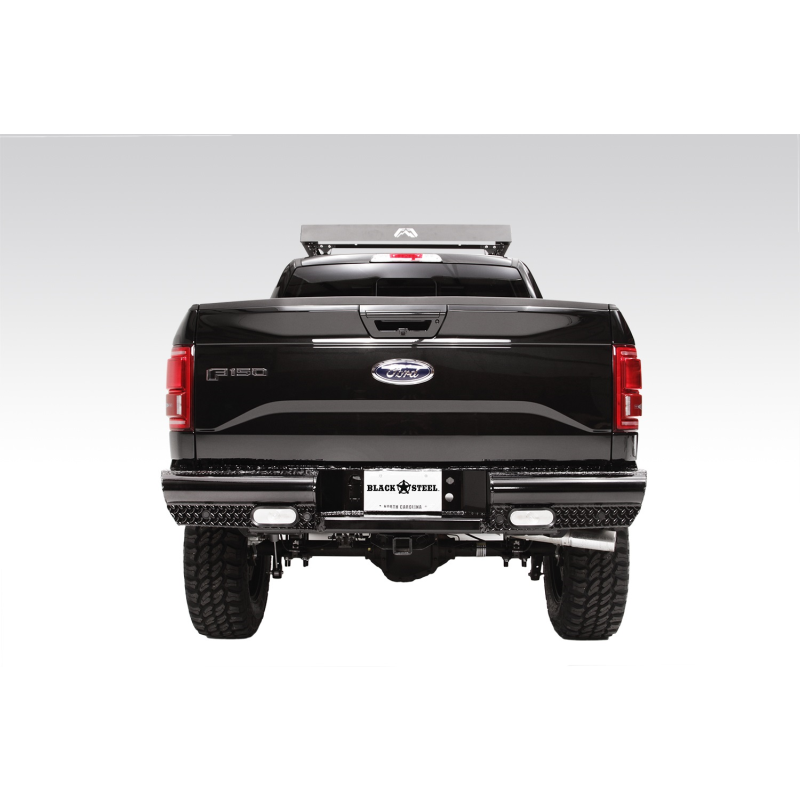 Fab Fours Black Steel Ranch Rear Bumper Model FF15-T3250-1