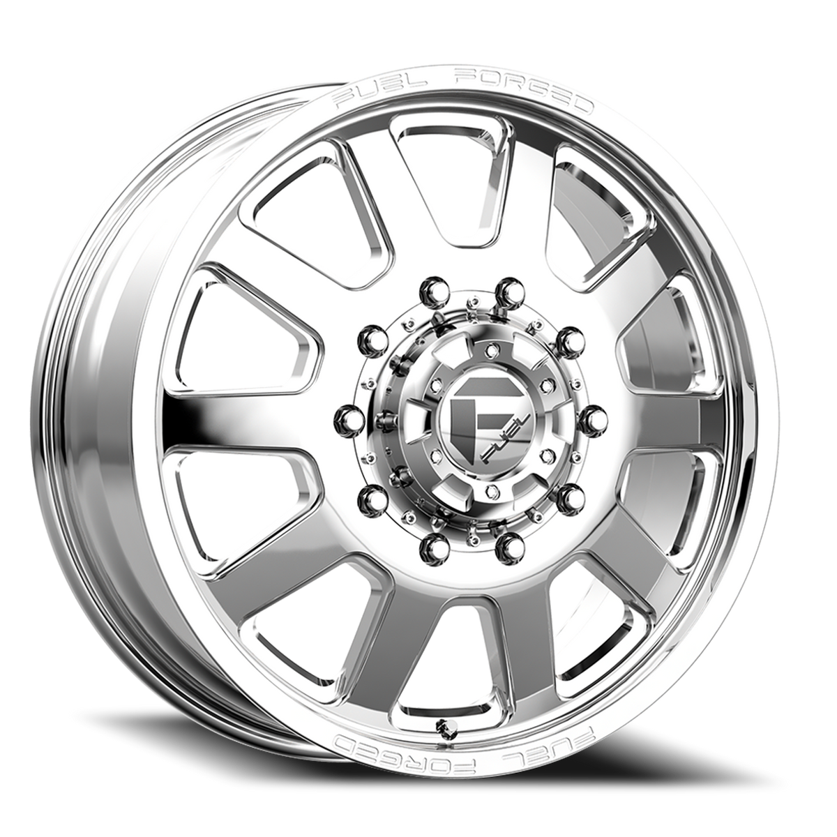 Dually Wheels 20X8.25 FF09D Dually DE09 PO 10 On 225 Polished 170.1 Bore 105 Offset Front Dually Fuel Off Road Wheels