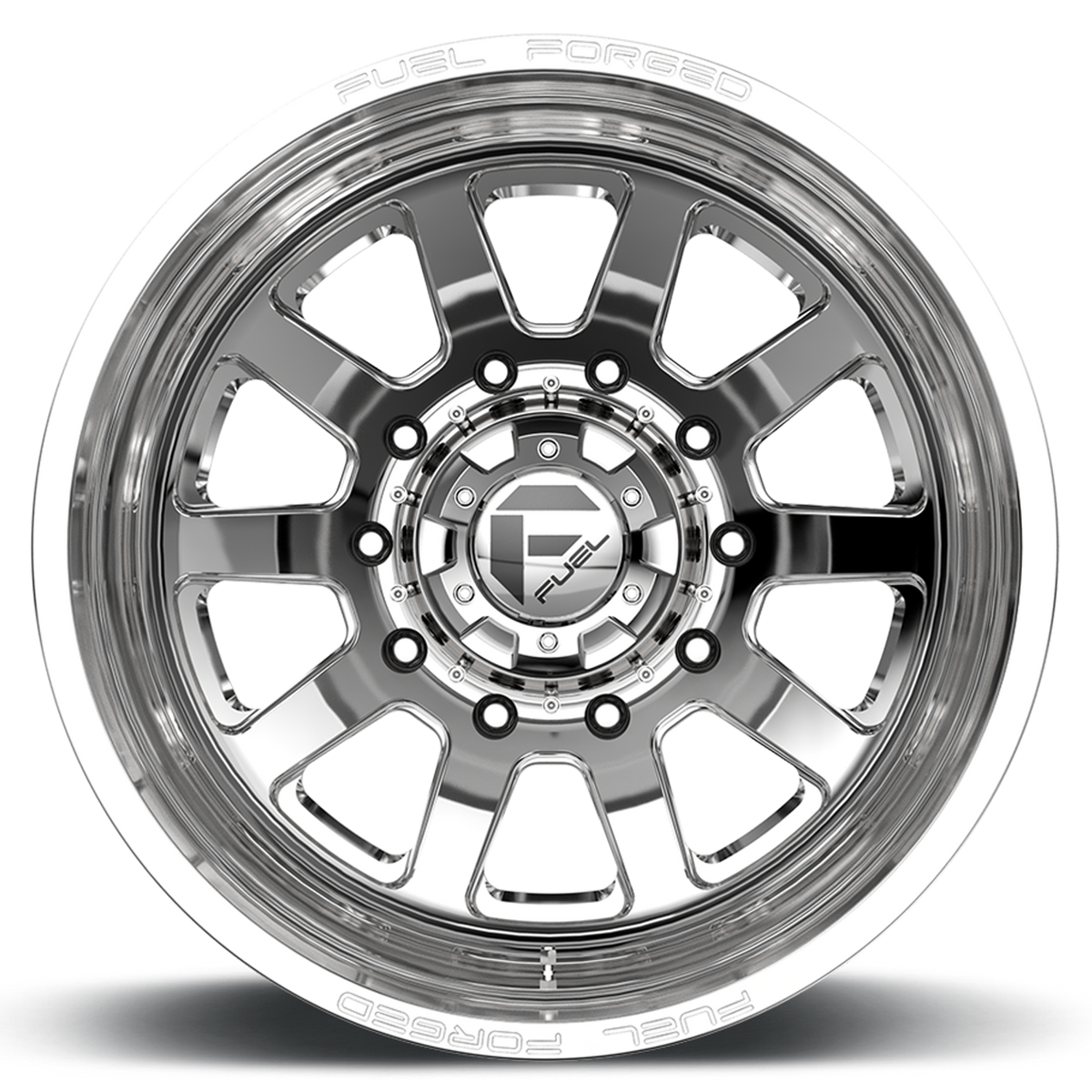 Dually Wheels 24X8.25 FF09D Dually DE09 PO 10 On 225 Polished 170.1 Bore -200 Offset Outer Dually Fuel Off Road Wheels