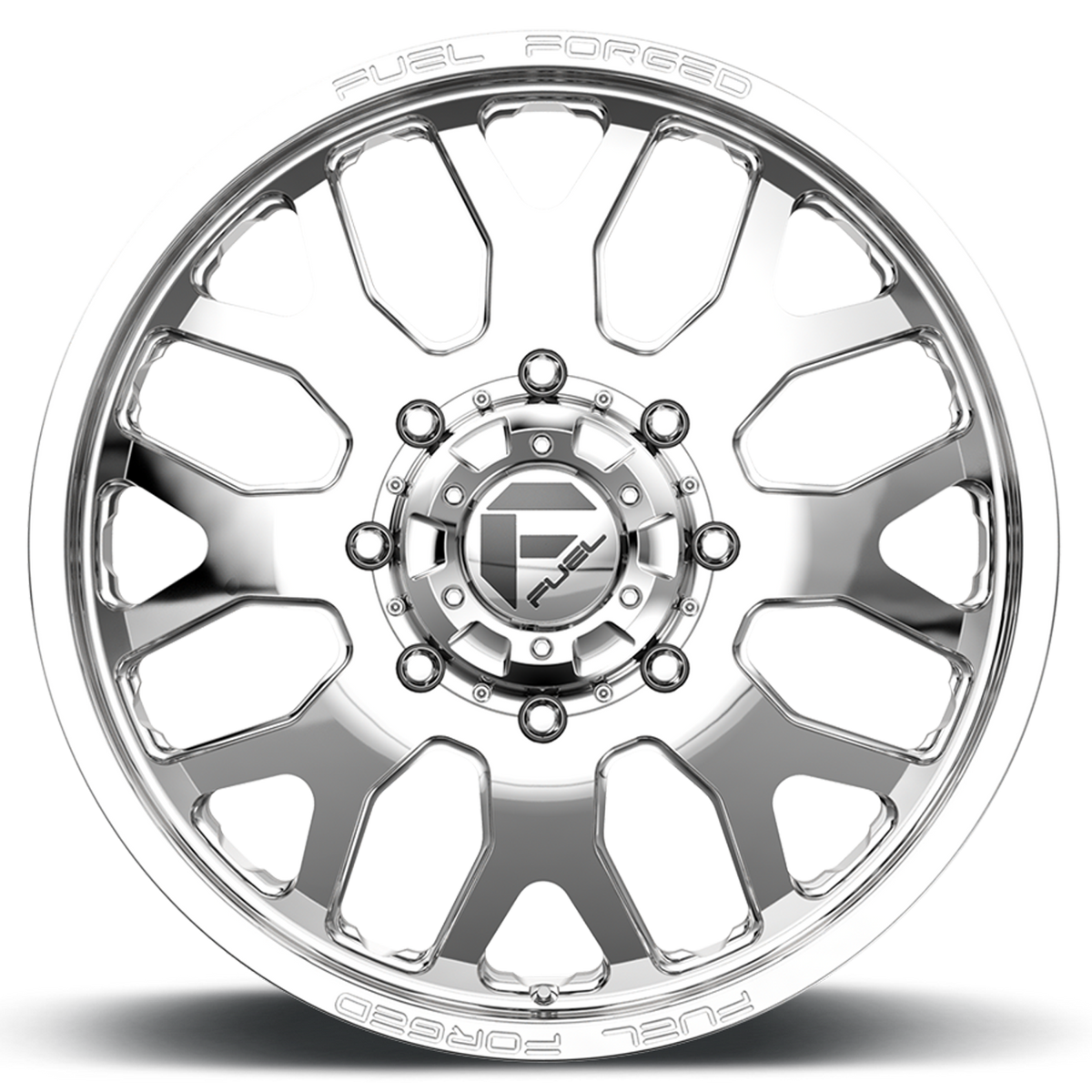 Dually Wheels 20X8.25 FF19D Dually DE19 PO 8 On 200 Polished 142.2 Bore 105 Offset Front Dually Fuel Off Road Wheels
