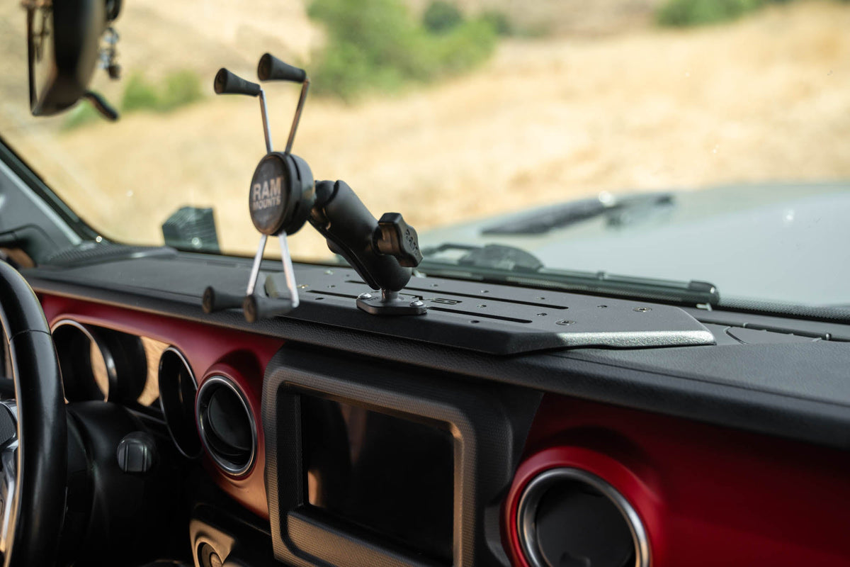 2018 2024 Jeep Wrangler JL, JLU Gladiator JT V8 Offroad Device Dash Mount V2 DV8 Offroad