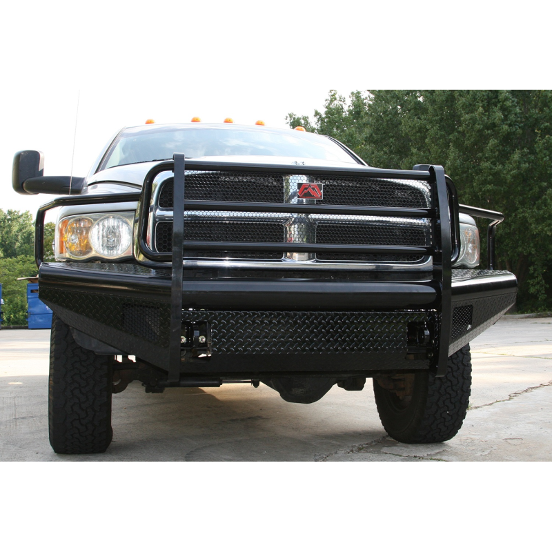 Fab Fours Black Steel Front Ranch Bumper w/ Grille Guard Model DR03-S1060-1