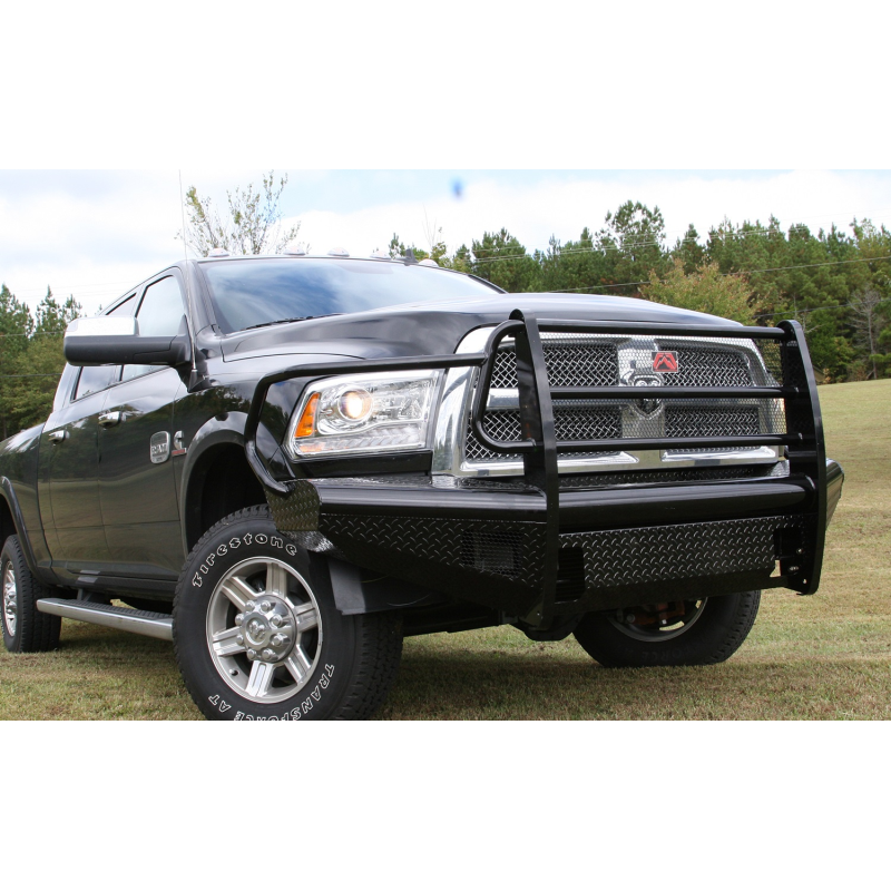 Fab Fours Black Steel Front Ranch Bumper w/ Grille Guard Model DR06-S1160-1
