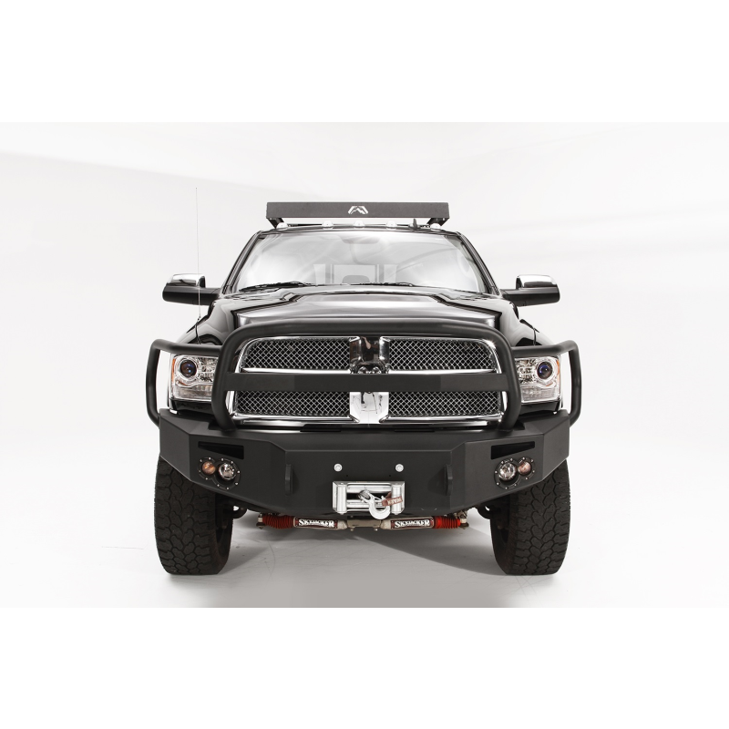 Fab Fours Premium Heavy Duty Winch Front Bumper w/ Grille Guard Model DR10-A2950-1
