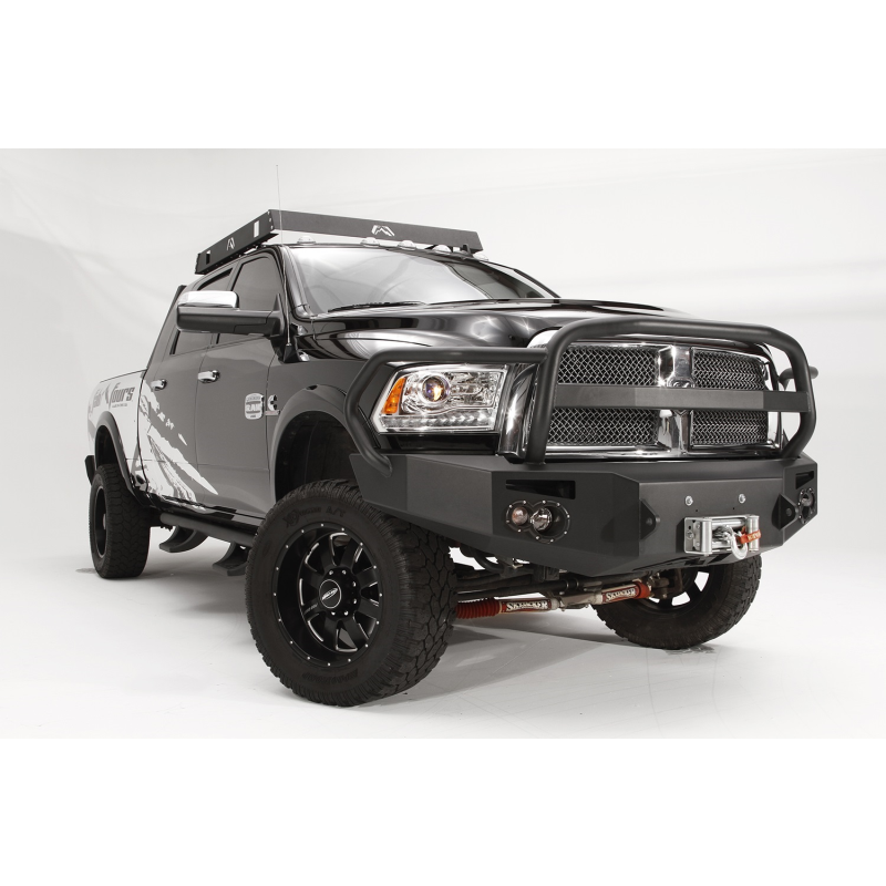 Fab Fours Premium Heavy Duty Winch Front Bumper w/ Grille Guard Model DR10-A2950-1