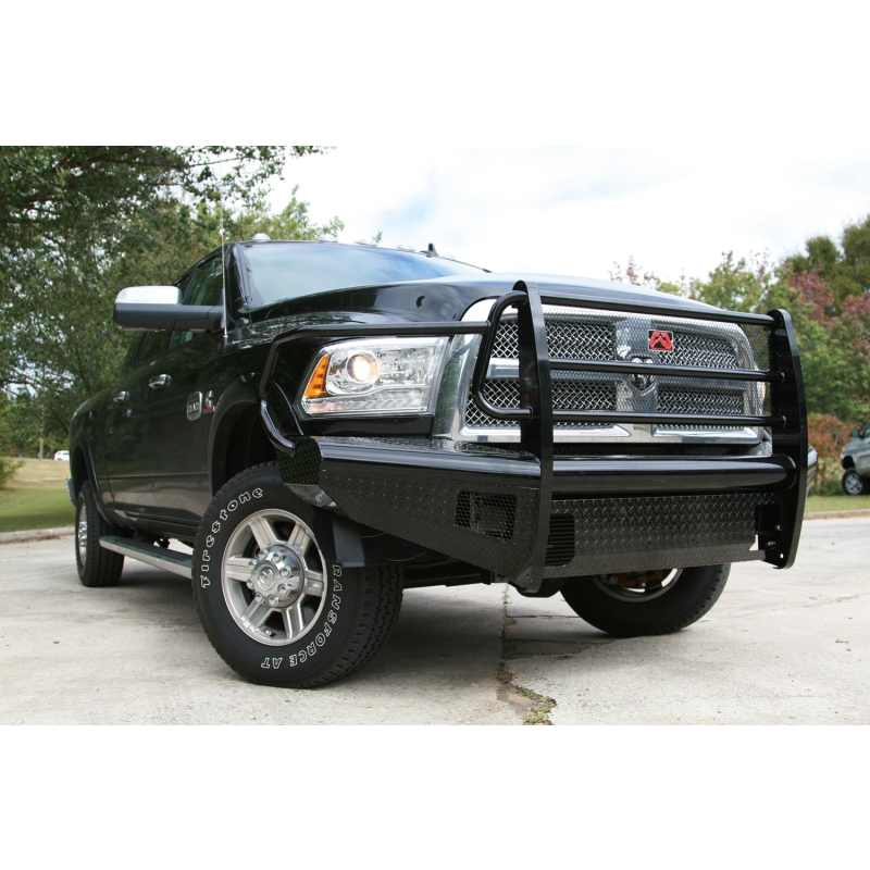 Fab Fours Black Steel Front Ranch Bumper w/ Grille Guard Model DR10-S2960-1