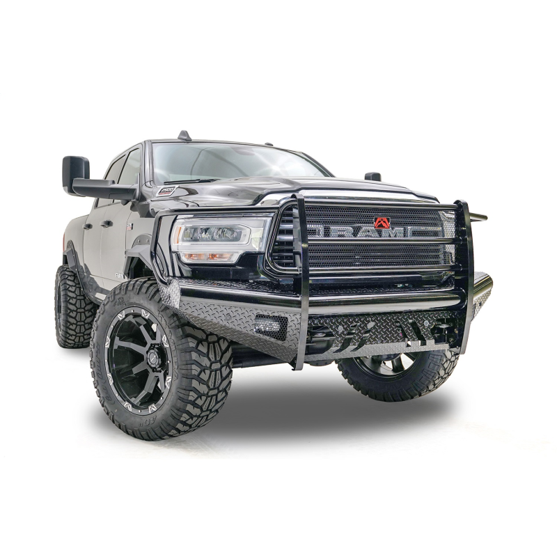 Fab Fours Black Steel Front Bumper w/ Grille Guard Model DR19-S4460-1