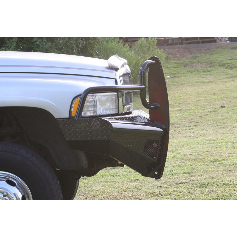 Fab Fours Black Steel Front Ranch Bumper w/ Grille Guard Model DR94-S1560-1