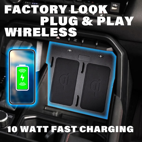 Dual Wireless Phone Charger for 2022+ Toyota Tundra & 2023+ Toyota Sequoia - NSV
