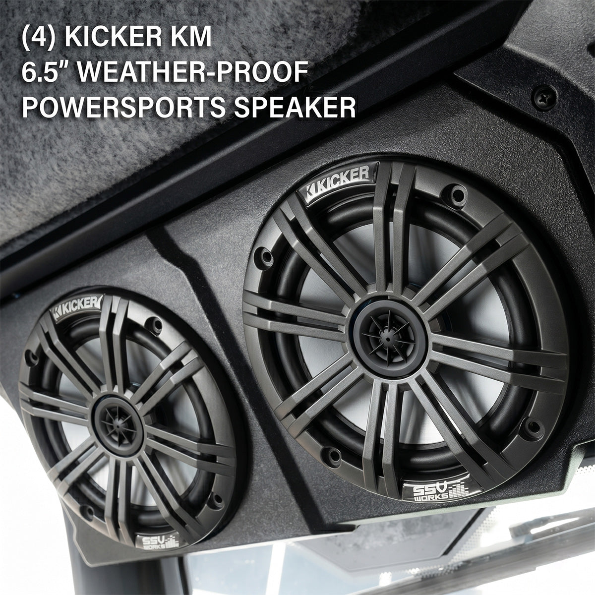CanAm Defender | 2018-2027 HD10 & 2027 HD11 | 4-Speaker Overhead Sound Bar w/Kenwood Bluetooth and Kicker KM Speakers