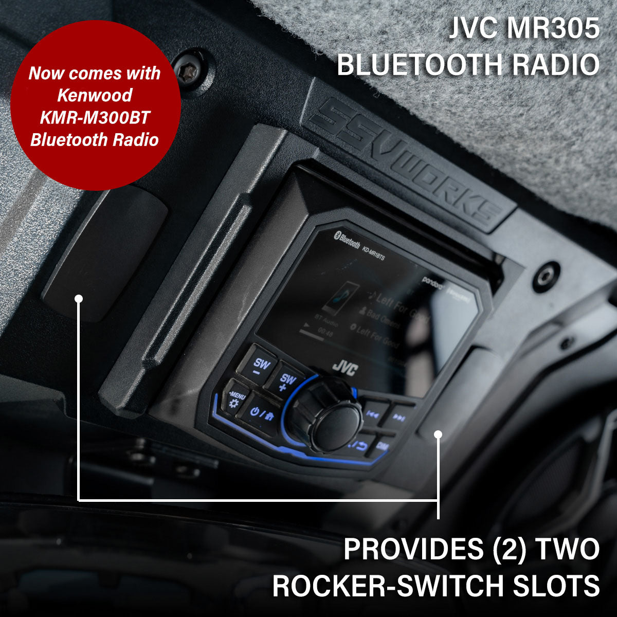 CanAm Defender | 2018-2027 HD10 & 2027 HD11 | 4-Speaker Overhead Sound Bar w/Kenwood Bluetooth and Kicker KM Speakers