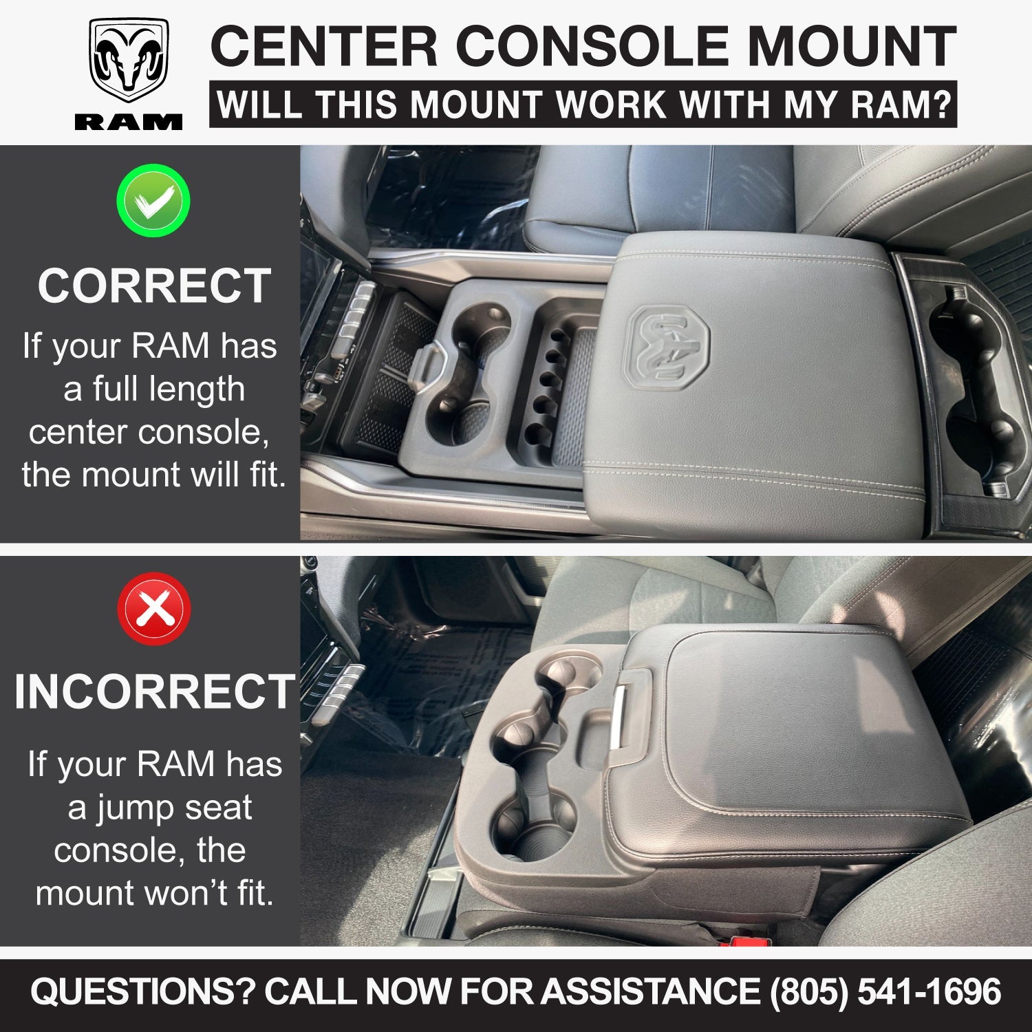 Center Console Radio Mount for Ford Chevy GMC and Ram TRX Trucks - Rugged Radios RDM