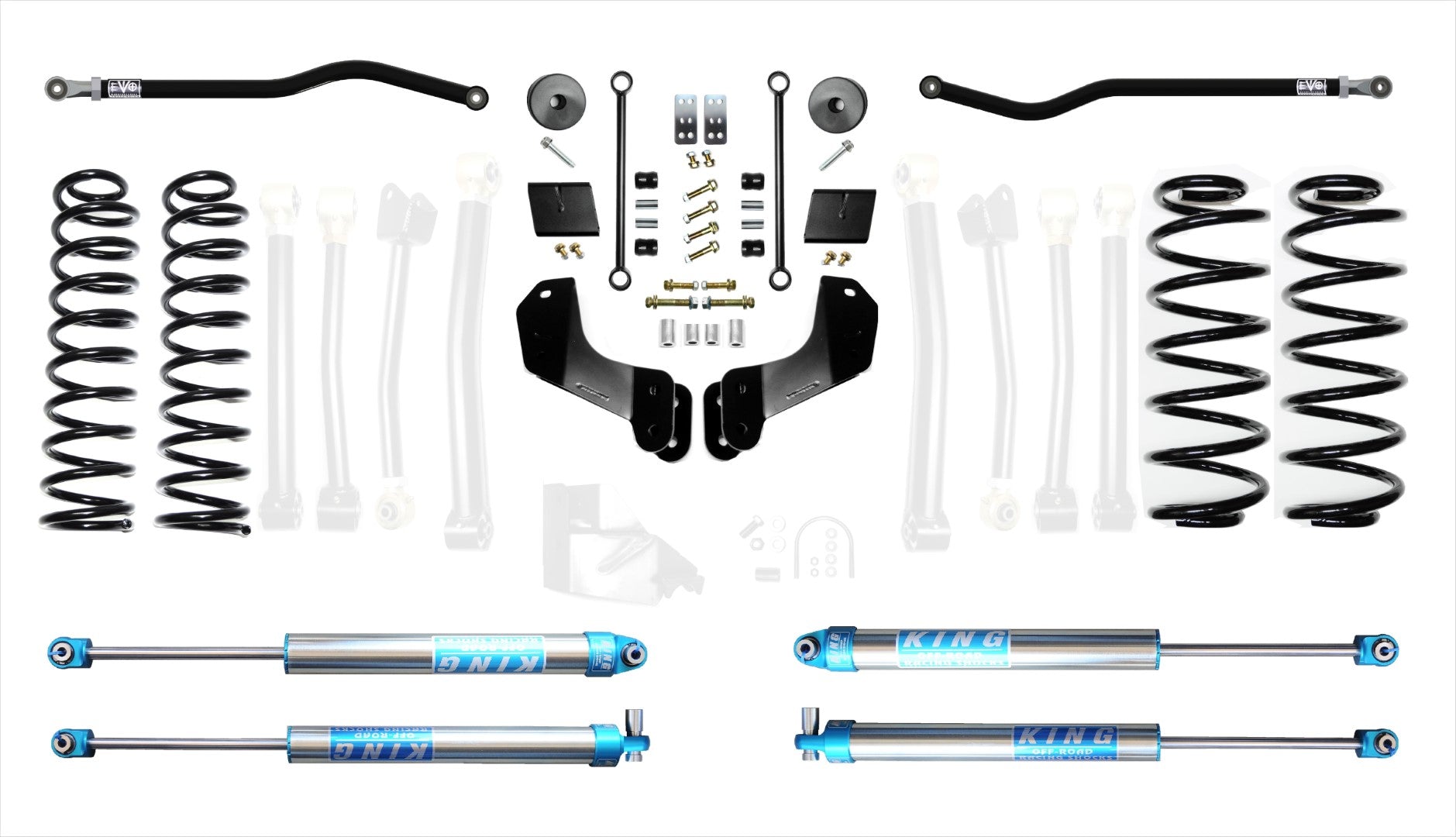VARIANT EVO-3012S1EPK2 STAGE 1 Overland King 2.0" Shocks Front / Rear Track Bars