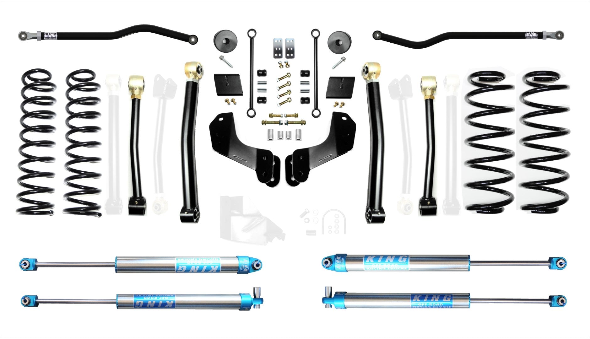 VARIANT EVO-3014S3HDPK2 STAGE 3 Overland King 2.0" Shocks Front / Rear Track Bars