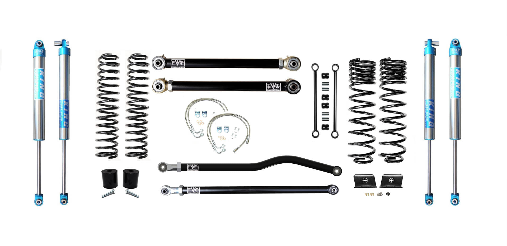 VARIANT EVO-3060S2HDPK2 STAGE 2 King 2.0" Shocks Blue Front / Rear Track Bars