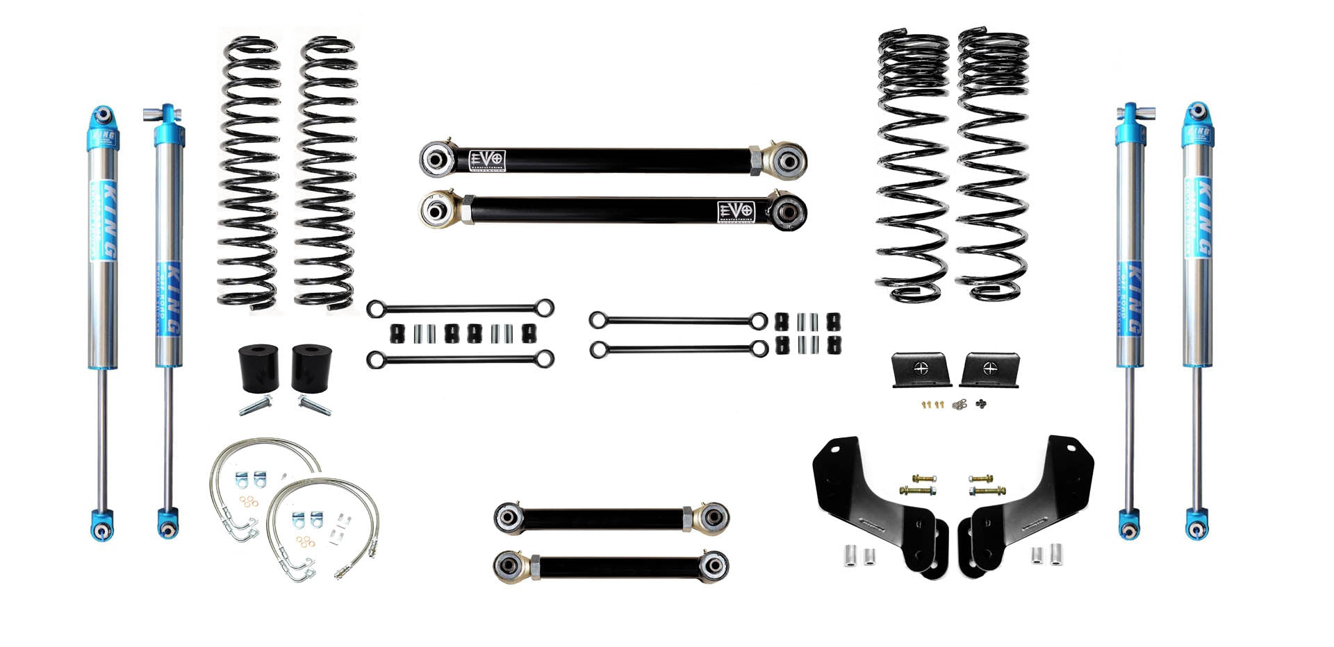 VARIANT EVO-3061S3HDK2 STAGE 3 Overland King 2.0" Shocks Blue No Track Bars