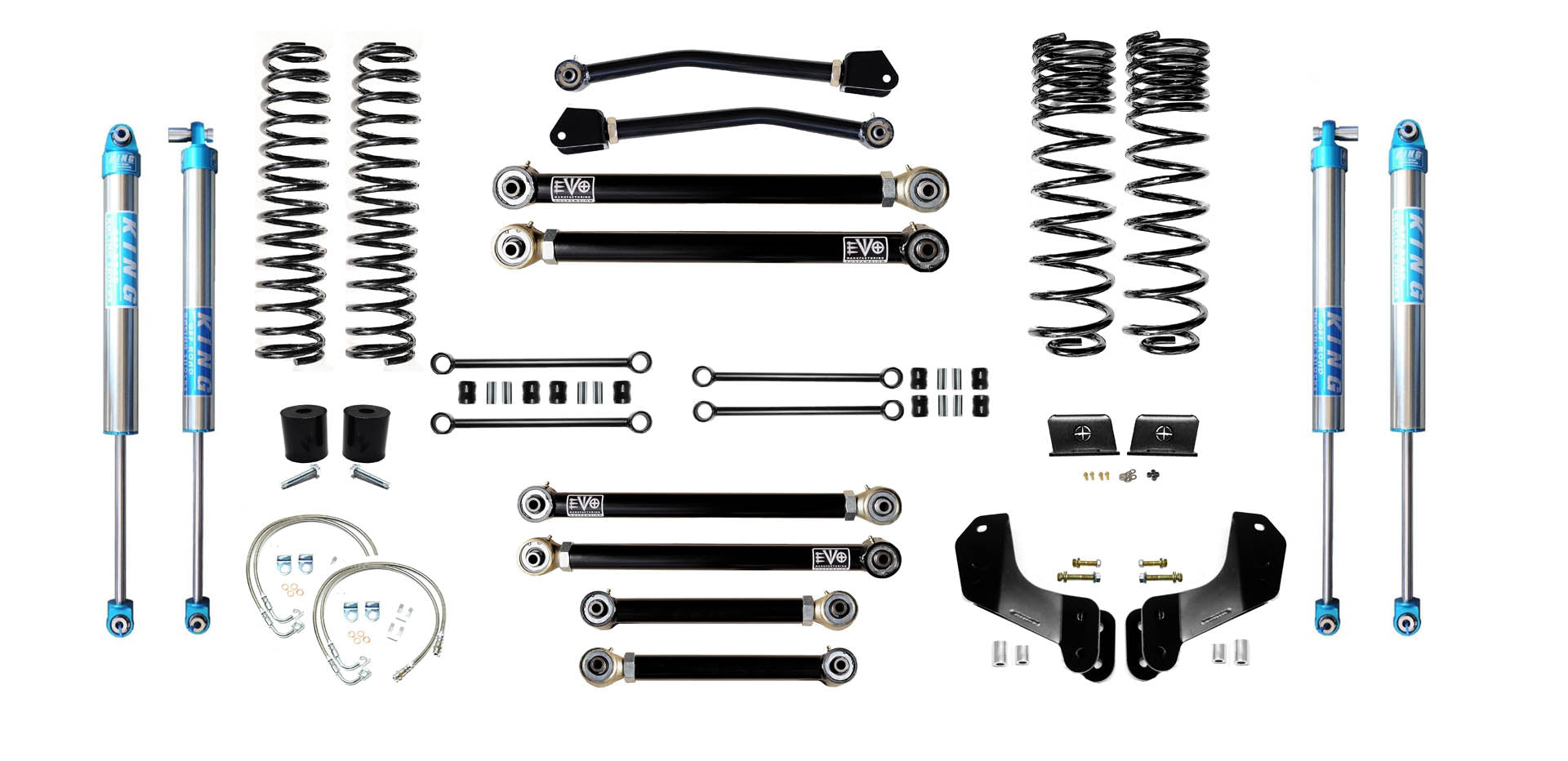 VARIANT EVO-3061S4HDK2 STAGE 4 Overland King 2.0" Shocks Blue No Track Bars
