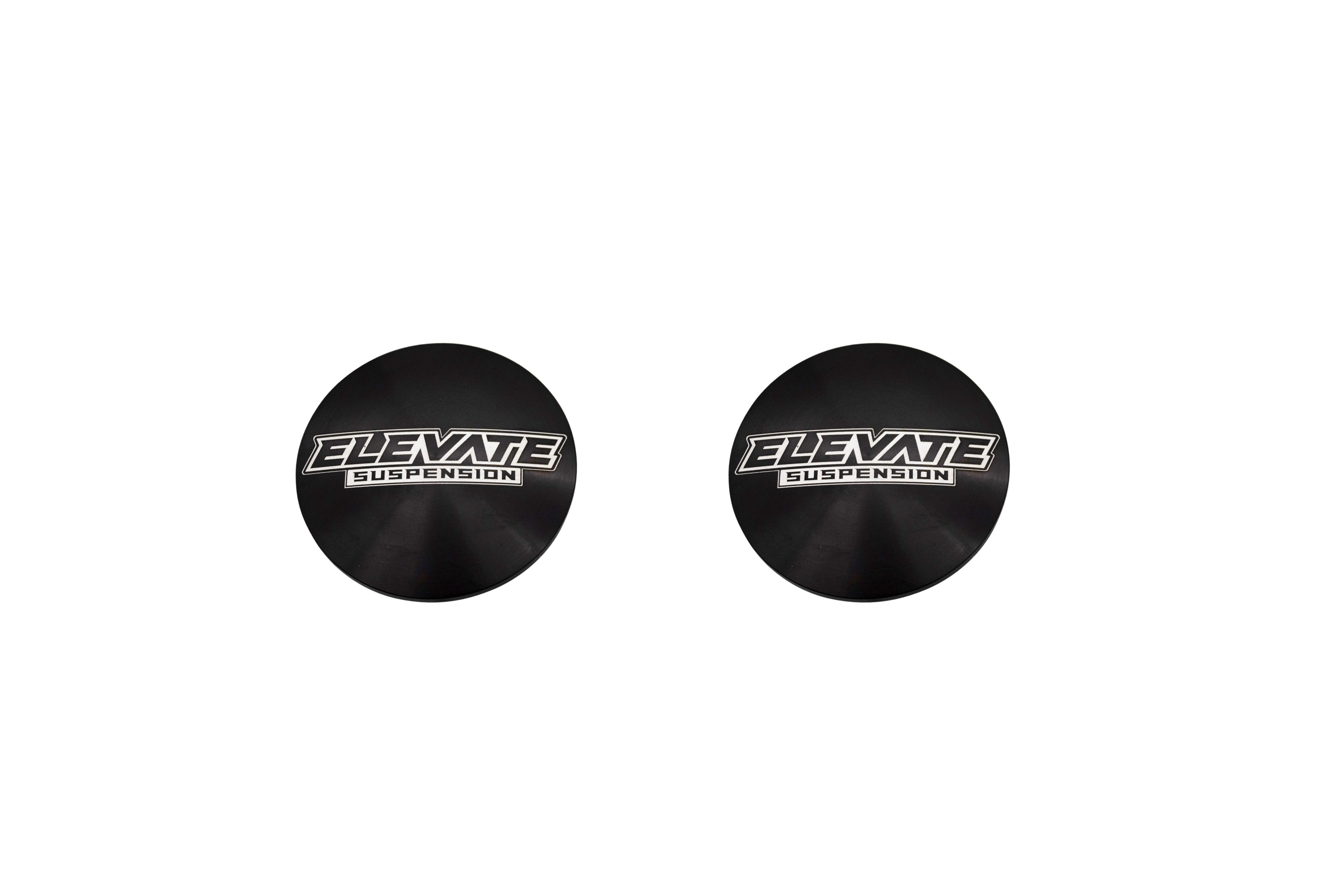 Elevate Black Billet Cap for GM1500 Chromoly Ball Joint UCA, Pair